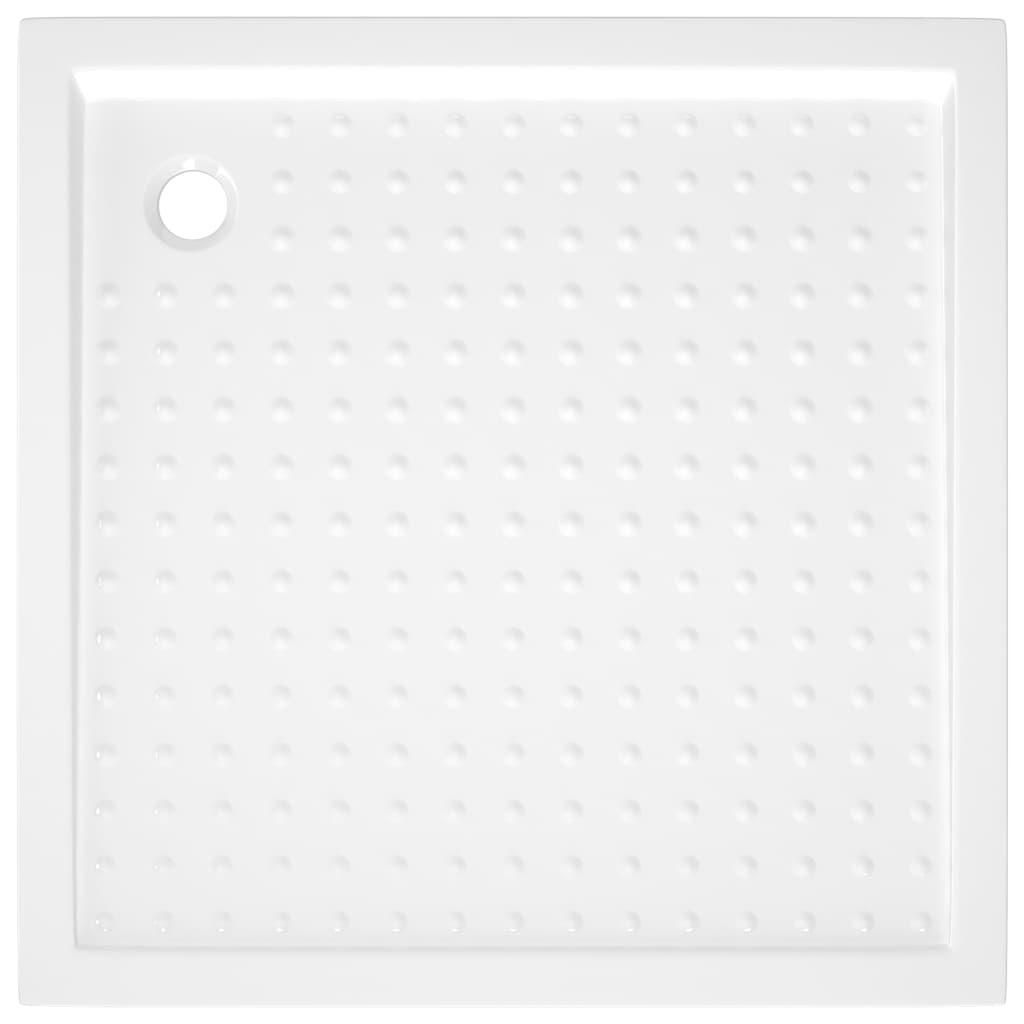 vidaXL Βάση Ντουζιέρας με Σχέδιο Τάπας Λευκή 80 x 80 x 4 εκ. από ABS