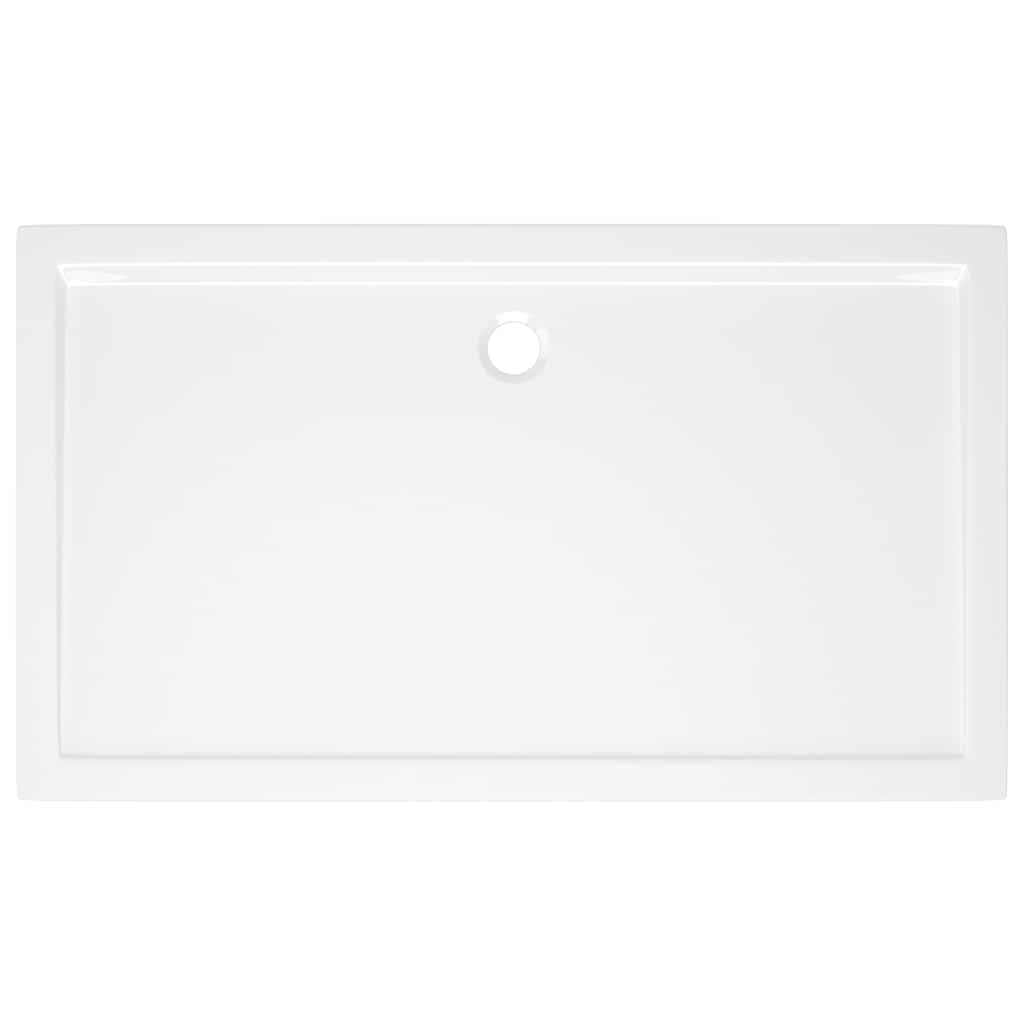 vidaXL Βάση Ντουζιέρας Ορθογώνια Λευκή 70 x 120 εκ. από ABS