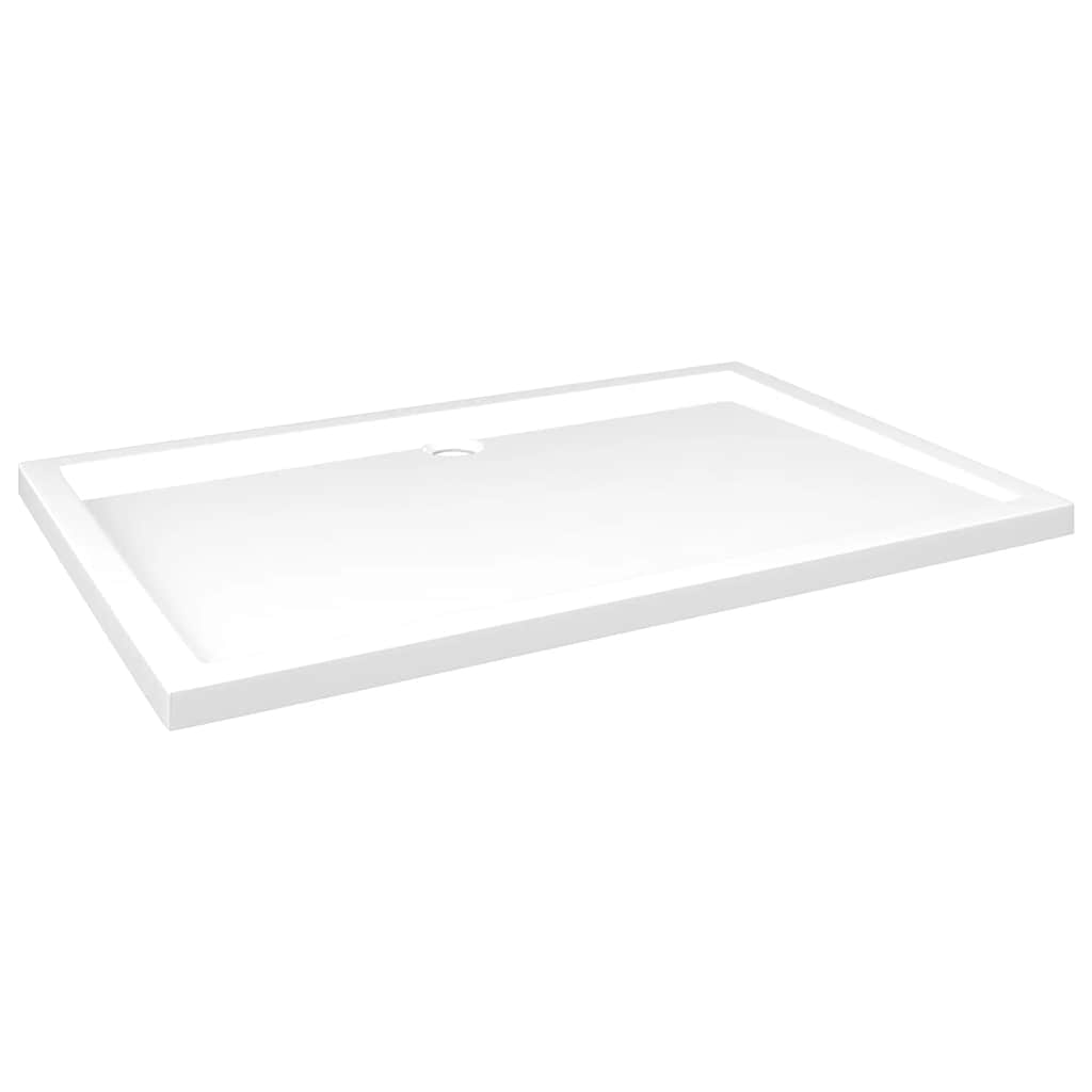 vidaXL Βάση Ντουζιέρας Ορθογώνια Λευκή 80 x 120 εκ. από ABS