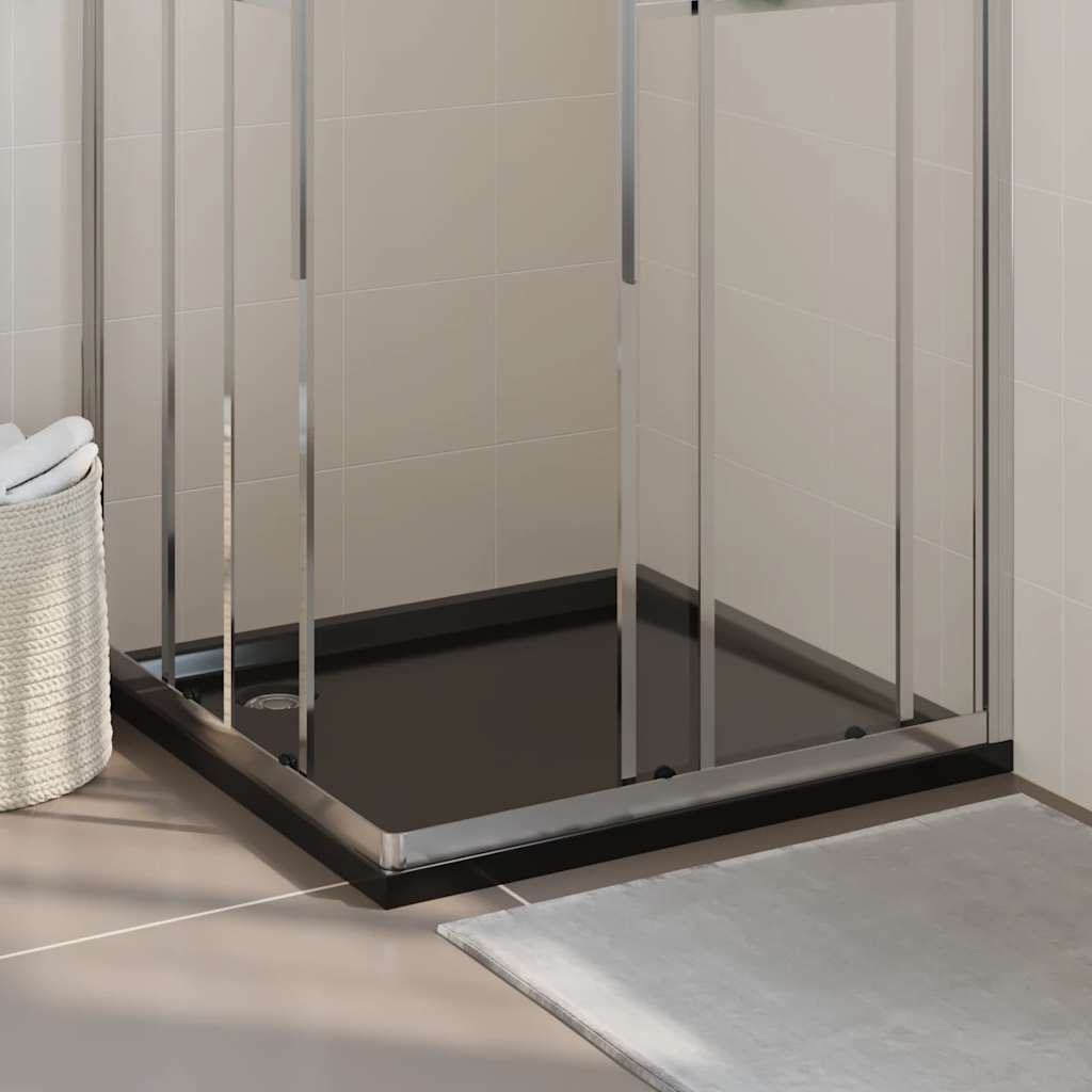vidaXL Βάση Ντουζιέρας Τετράγωνη Μαύρη 90 x 90 εκ. από ABS