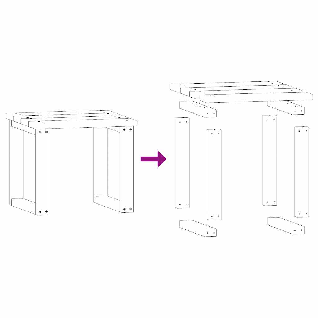 vidaXL Ξαπλώστρα Κήπου από Εμποτισμένο Ξύλο Πεύκου με Τραπεζάκι