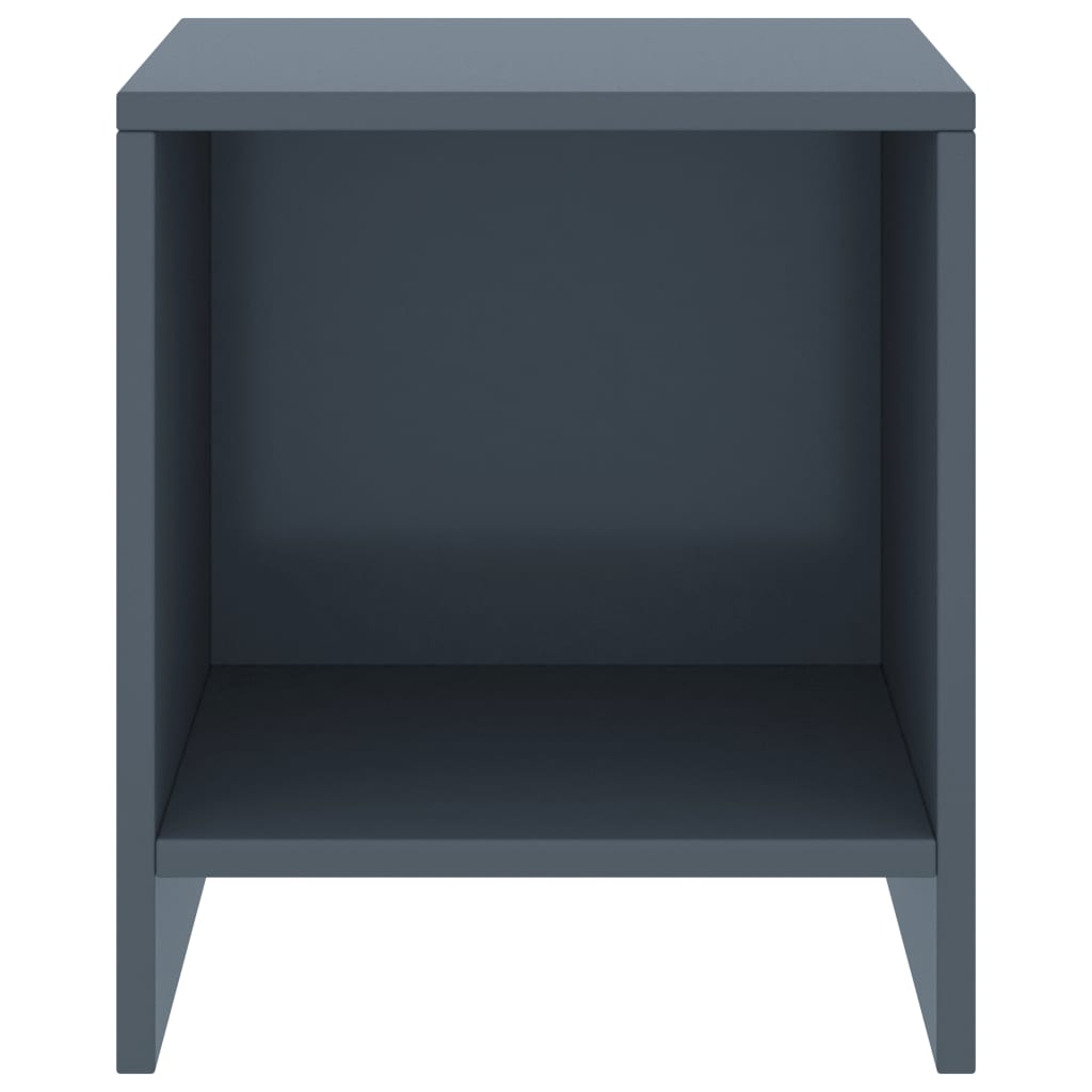 vidaXL Κομοδίνα 2 τεμ. Ανοιχτό Γκρι 35x30x40 εκ. από Μασίφ Ξύλο Πεύκου