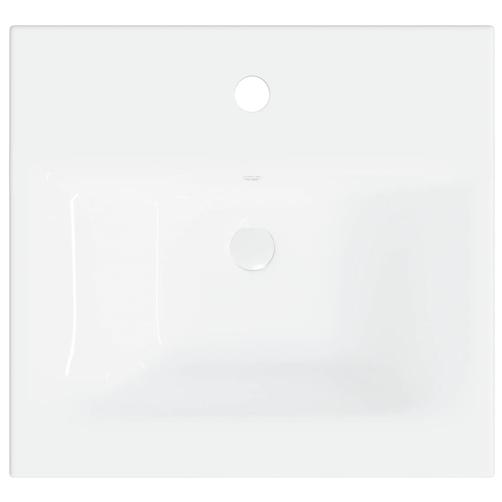 vidaXL Νιπτήρας Ένθετος Λευκός 42 x 39 x 18 εκ. Κεραμικός με Βρύση
