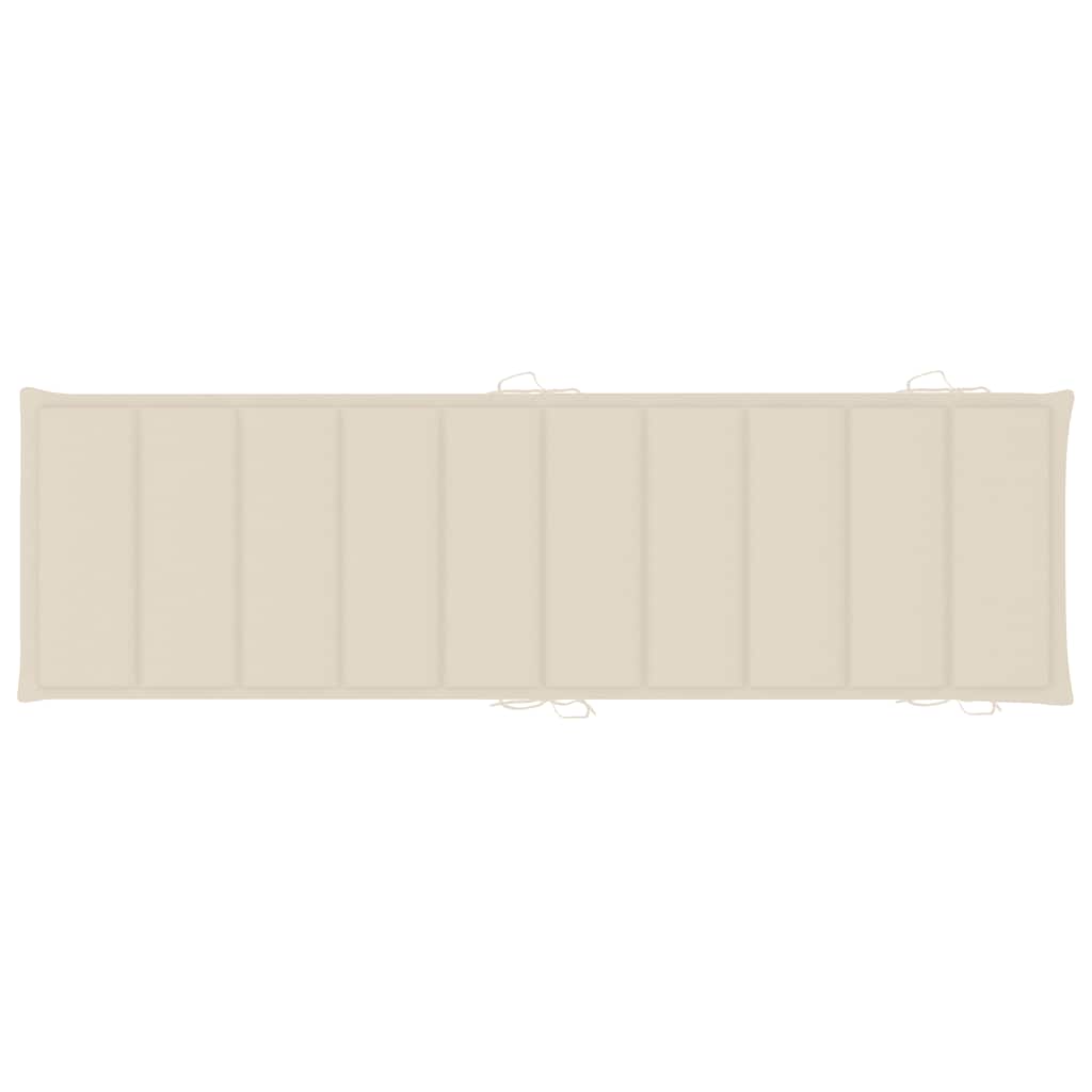 vidaXL Ξαπλώστρα Κήπου από Μασίφ Ξύλο Ακακίας με Μαξιλάρι