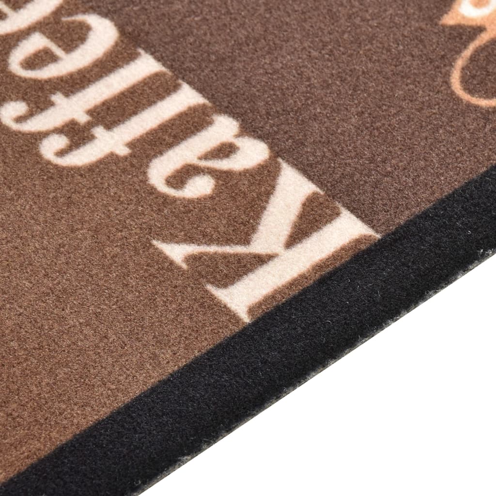 vidaXL Πατάκι Κουζίνας Σχέδιο Coffee Καφέ Πλενόμενο 60 x 300 εκ.