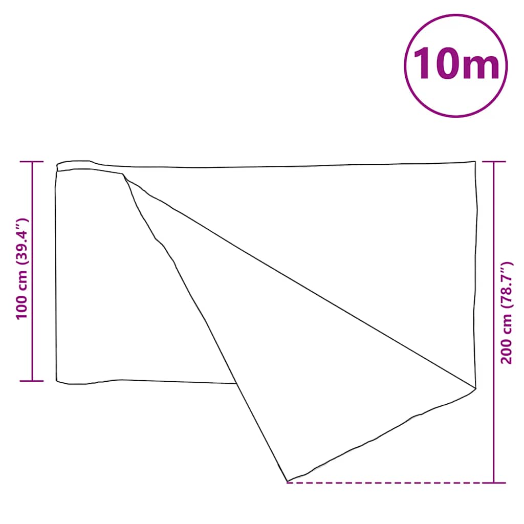 vidaXL Δίχτυ Σκίασης Ανθρακί 1 x 10 μ. από HDPE 75 γρ./μ²