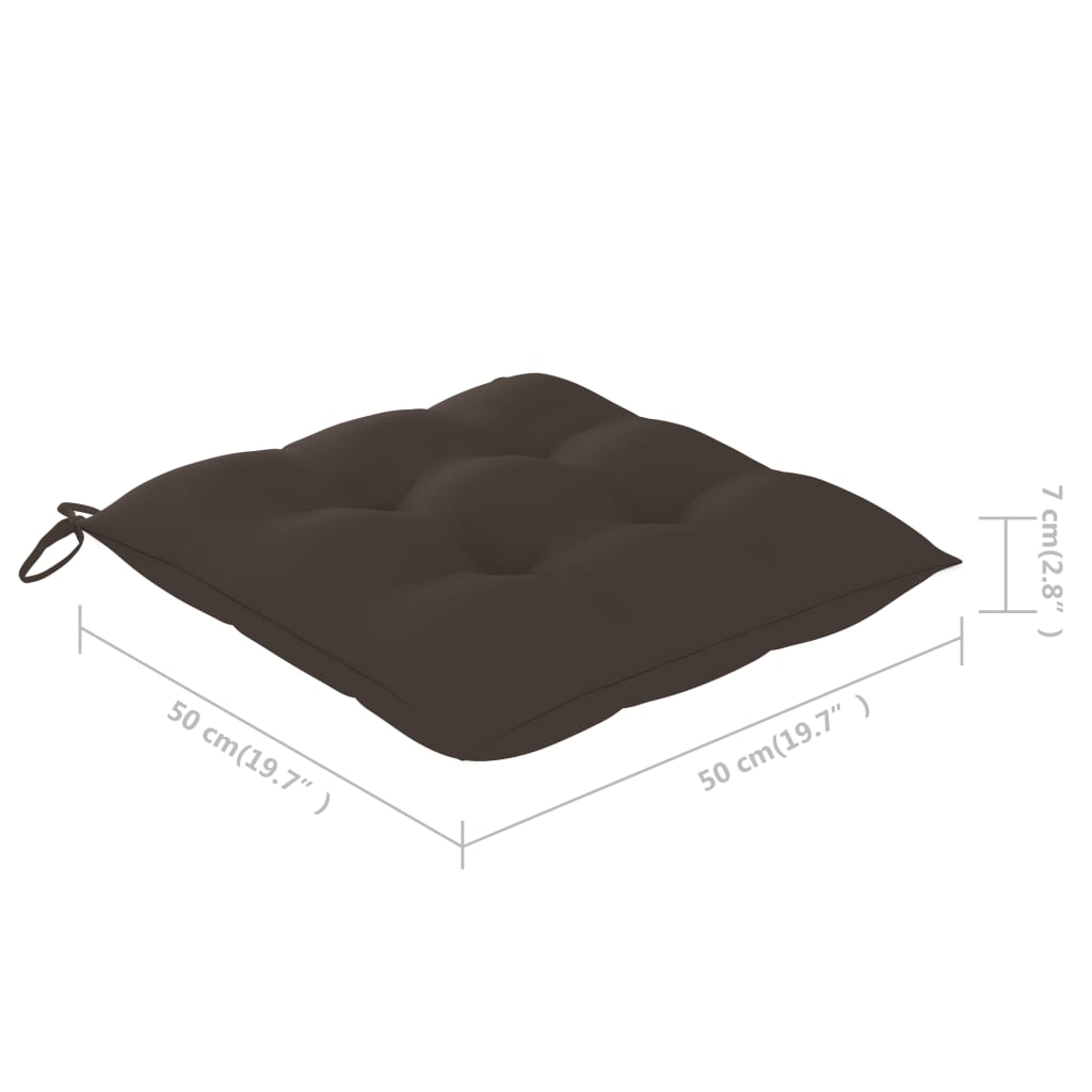 vidaXL Καρέκλες Τραπεζαρίας Εξ. Χώρου 3 τεμ. Ξύλο Ακακίας με Μαξιλάρια