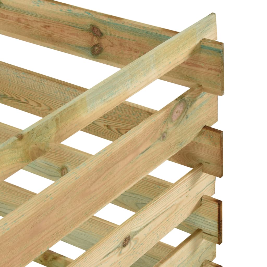 vidaXL Κομποστοποιητής με Σανίδες 120x120x70 εκ. Εμποτισμ. Ξύλο Πεύκου