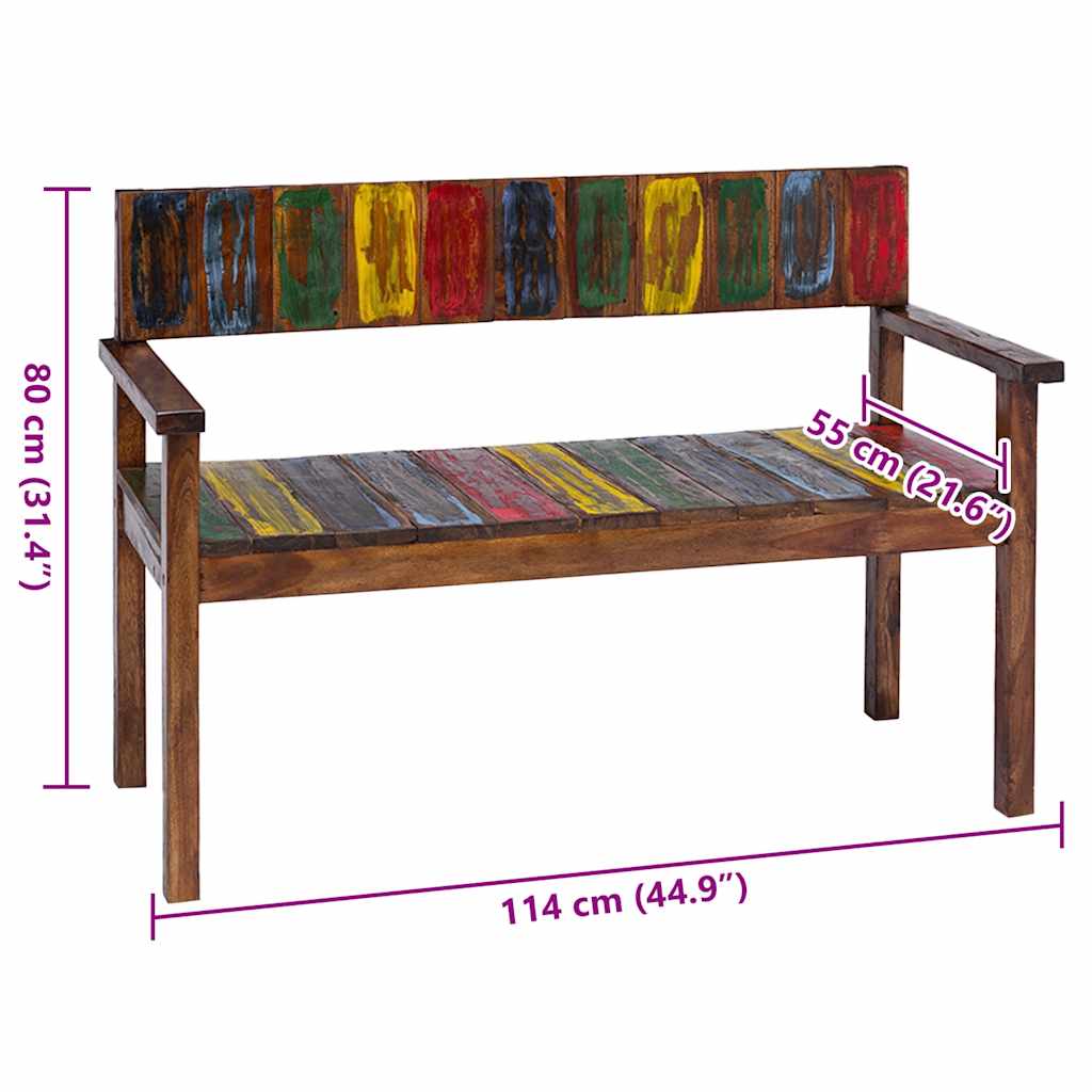 vidaXL Καρέκλες Τραπεζαρίας 4 Τεμαχίων από Μασίφ Ανακυκλωμένο Ξύλο