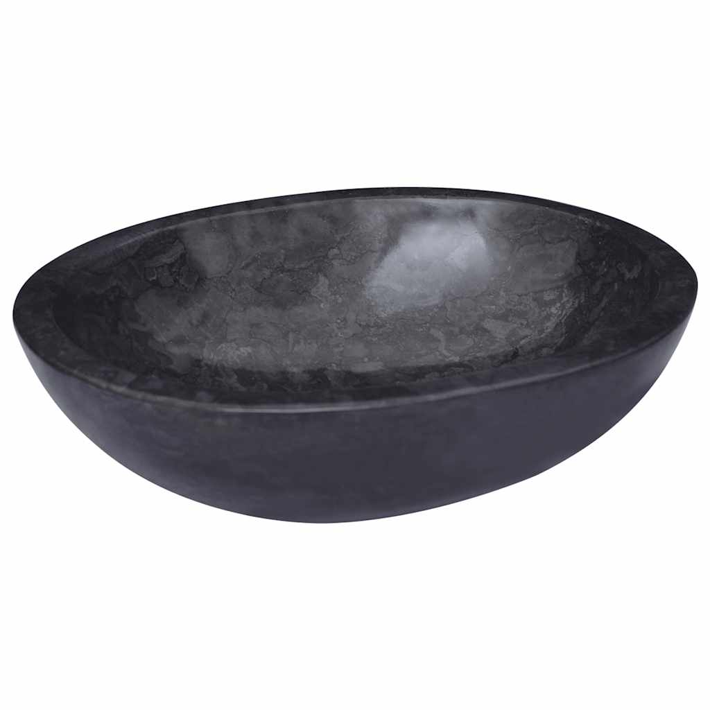 vidaXL Νιπτήρας Μαύρος 53 x 40 x 15 εκ. Μαρμάρινος