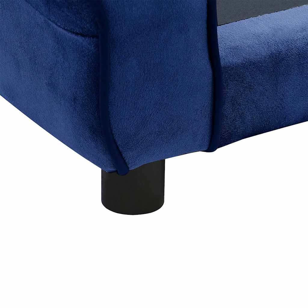 vidaXL Καναπές - Κρεβάτι Σκύλου Μπλε 72 x 45 x 30 εκ. Βελουτέ
