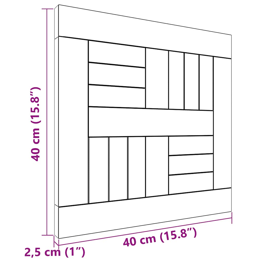 VidaXL Επιφάνεια Τραπεζιού Τετράγωνη 40 x 40 x 2,5 εκ. Μασίφ Ξύλο Teak