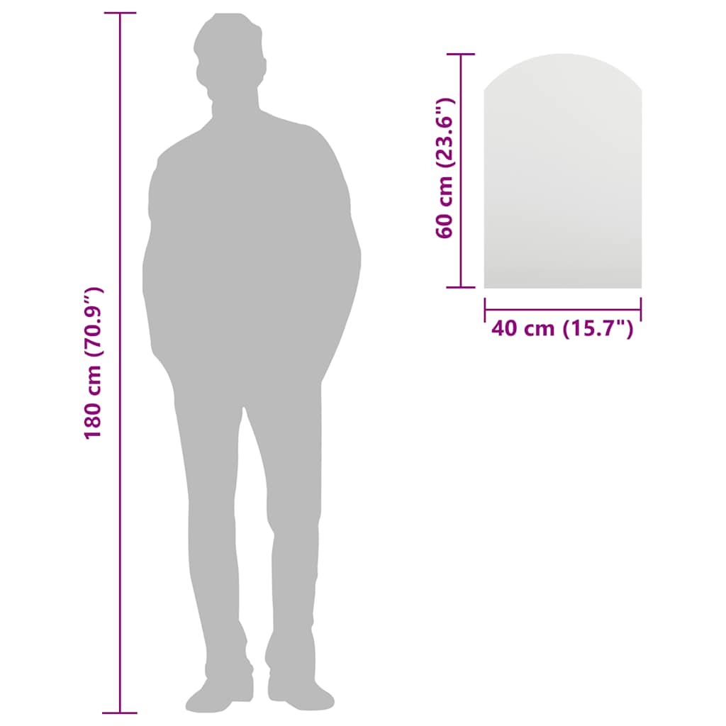 vidaXL Καθρέφτης 60 x 40 εκ. Γυάλινος