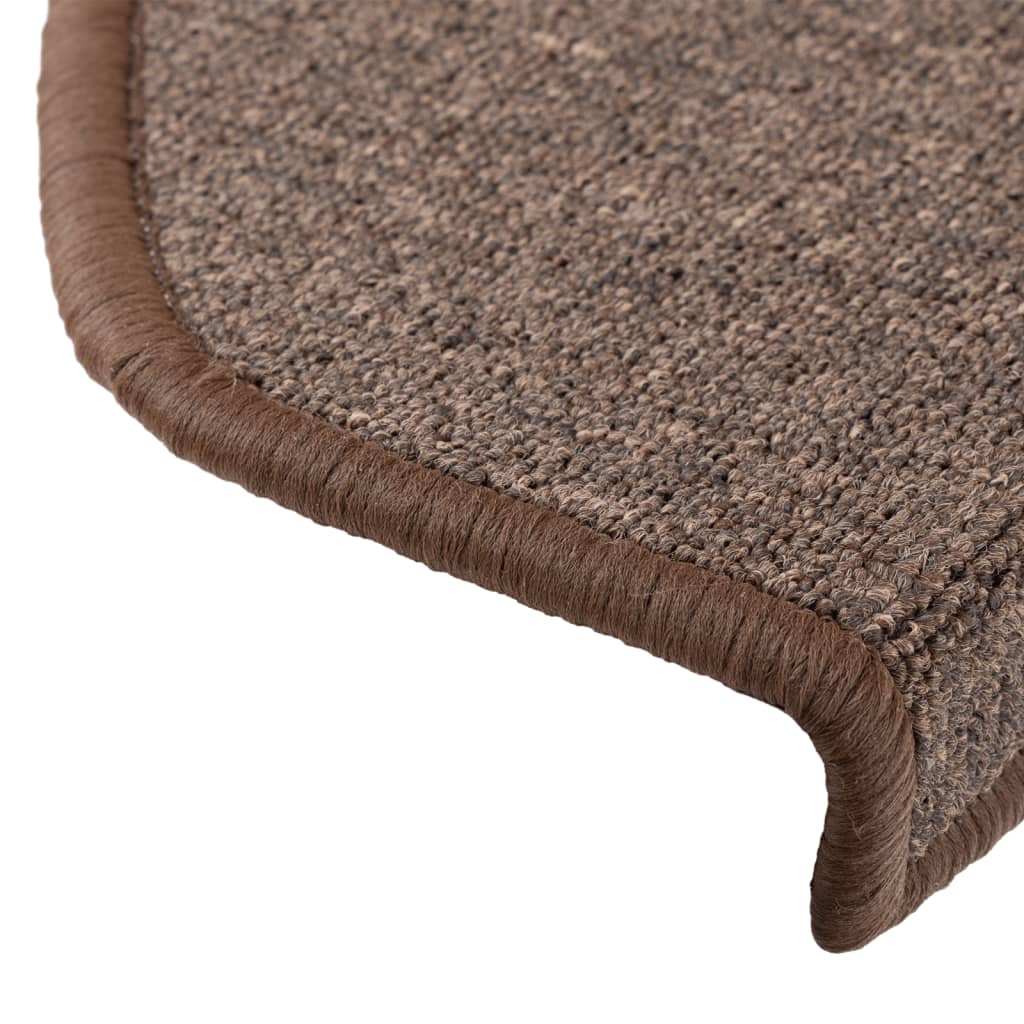 vidaXL Πατάκια Σκάλας 10 τεμ. Coffee Brown 65x24x4 εκ.