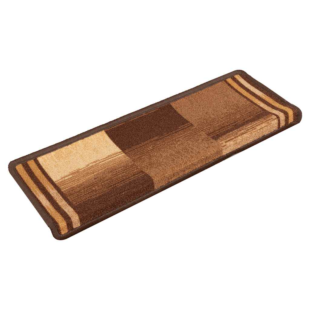 vidaXL Πατάκια Σκάλας Αυτοκόλλητα 5 τεμ. Καφέ 65x21x4 εκ.