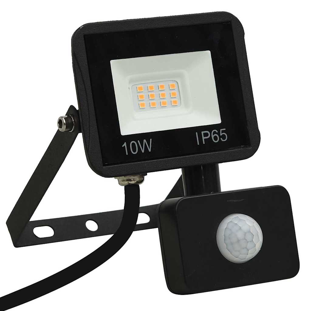 vidaXL Προβολέας LED με Αισθητήρα Ζεστό Λευκό 10 W
