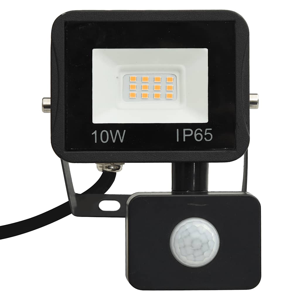 vidaXL Προβολέας LED με Αισθητήρα Ζεστό Λευκό 10 W