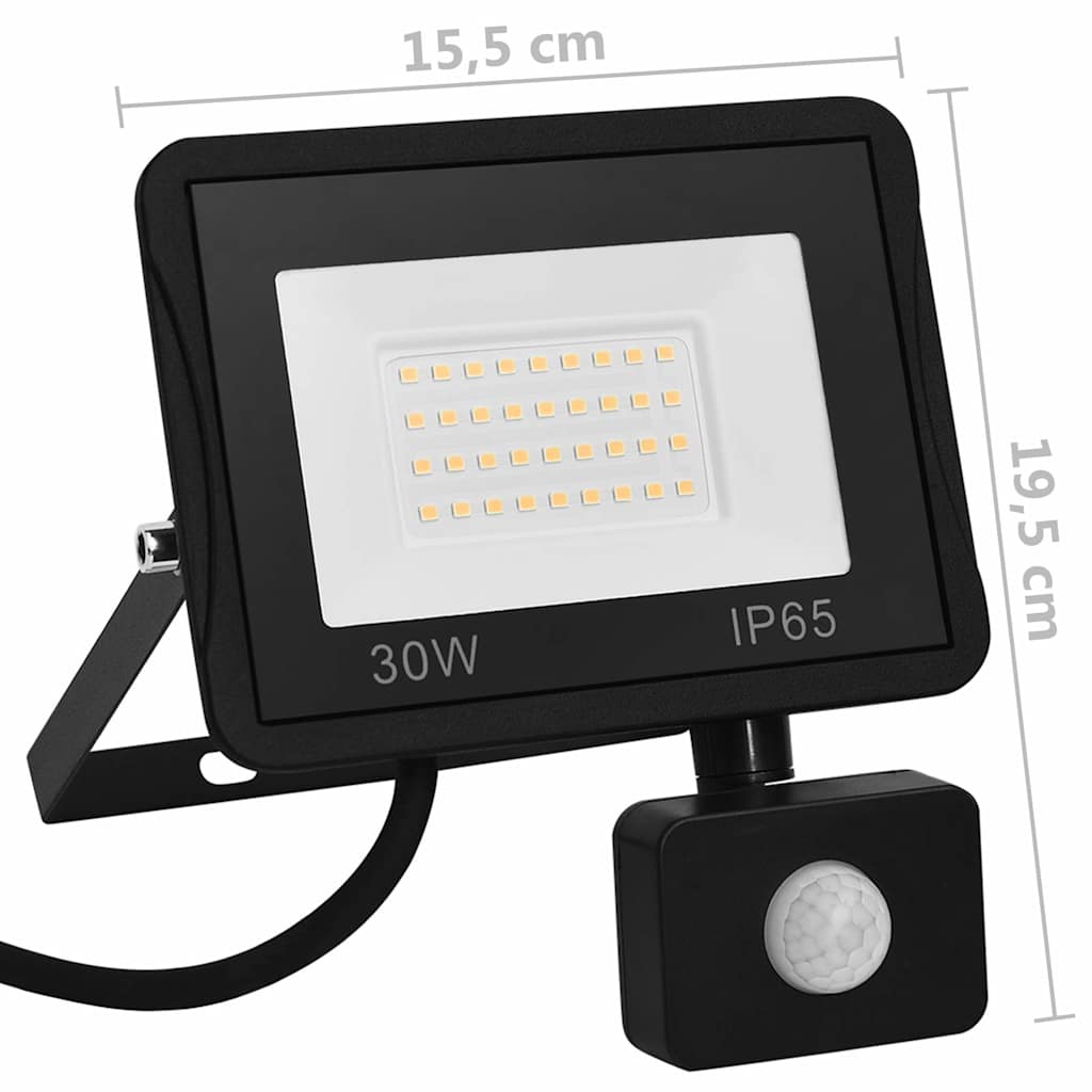 vidaXL Προβολέας LED με Αισθητήρα Ψυχρό Λευκό 30 W