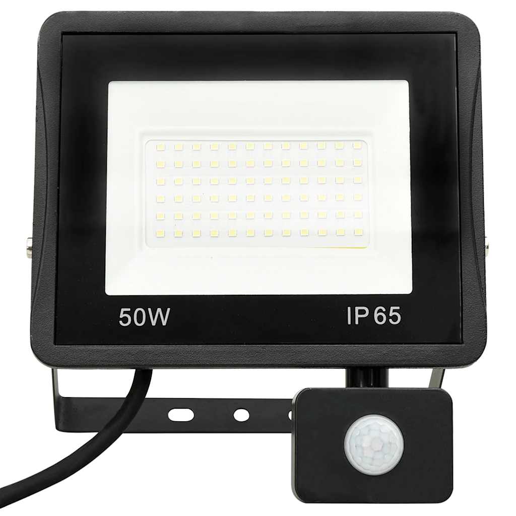 vidaXL Προβολέας LED με Αισθητήρα Ψυχρό Λευκό 50 W