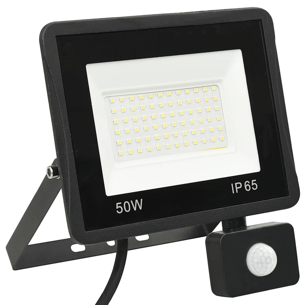 vidaXL Προβολέας LED με Αισθητήρα Ψυχρό Λευκό 50 W