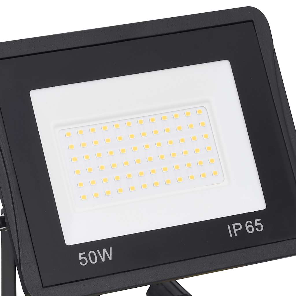 vidaXL Προβολέας LED με Λαβή Θερμό Λευκό 2 x 50 W