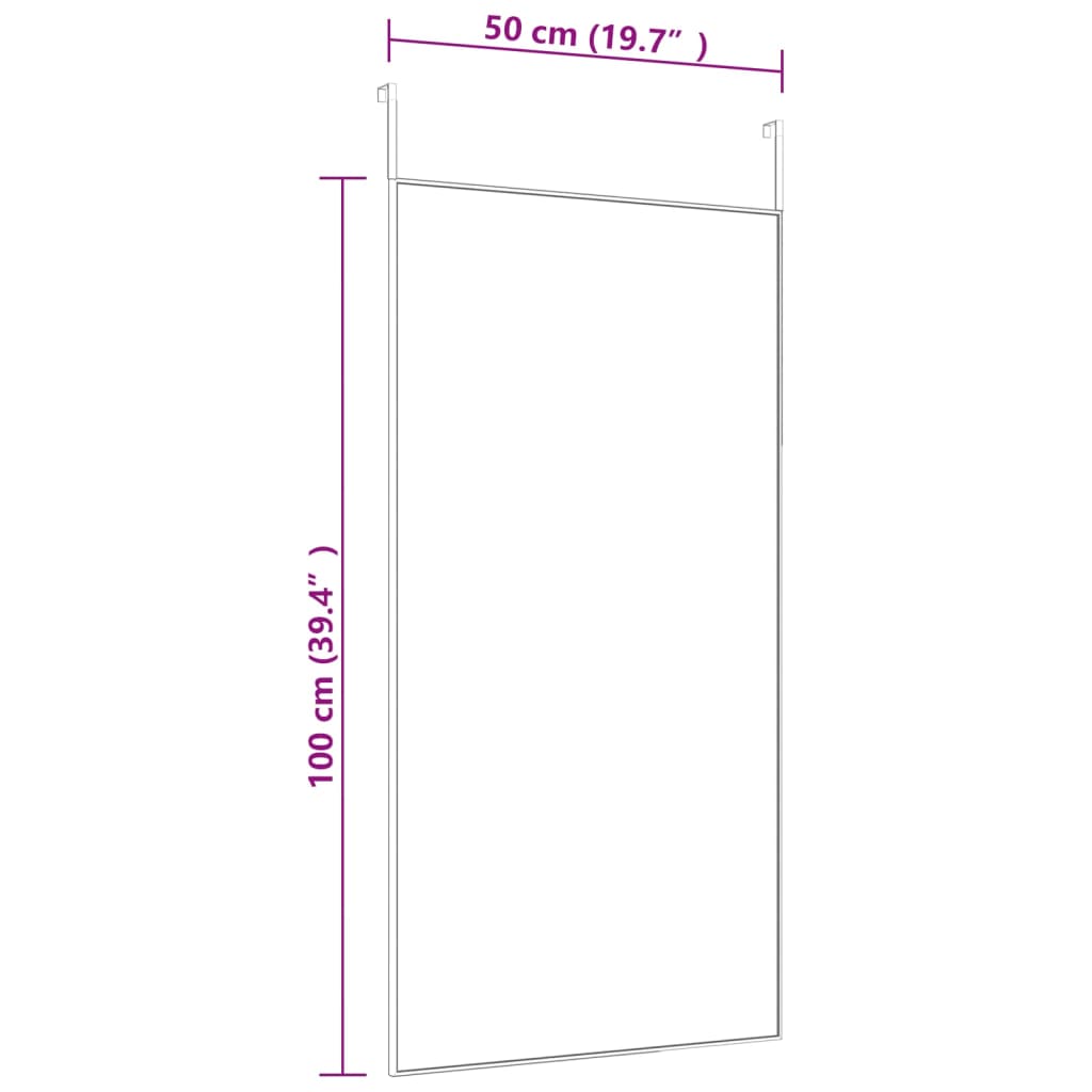 vidaXL Καθρέπτης Πόρτας Χρυσό 50 x 100 εκ. από Γυαλί και Αλουμίνιο