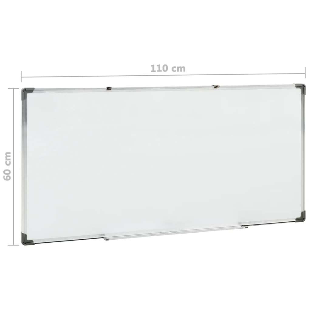 vidaXL Πίνακας Μαρκαδόρου Μαγνητικός Λευκός 110 x 60 εκ. Ατσάλινος