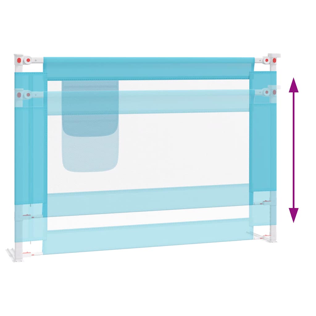 vidaXL Μπάρα Κρεβατιού Προστατευτική Μπλε 90 x 25 εκ. Υφασμάτινη