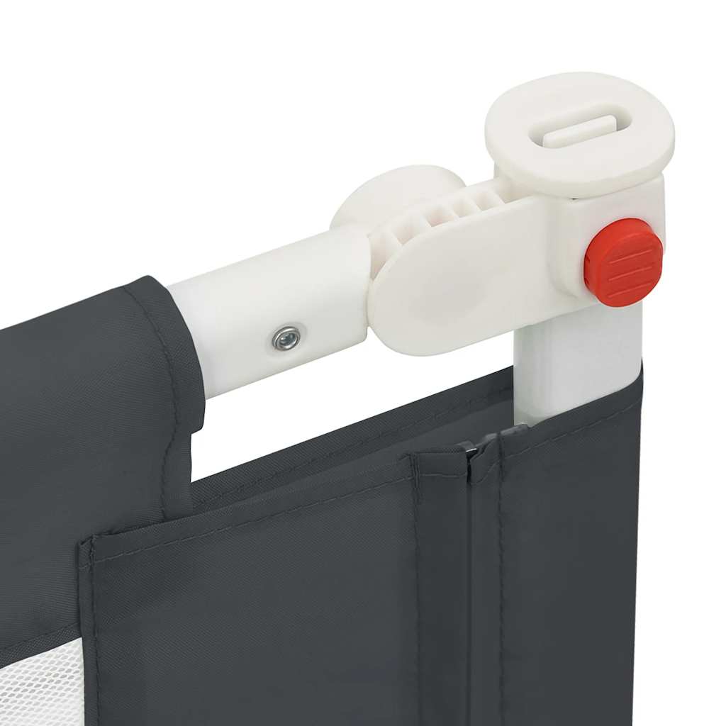 vidaXL Μπάρα Κρεβατιού Προστατευτική Σκούρο Γκρι 140x25 εκ. Υφασμάτινη