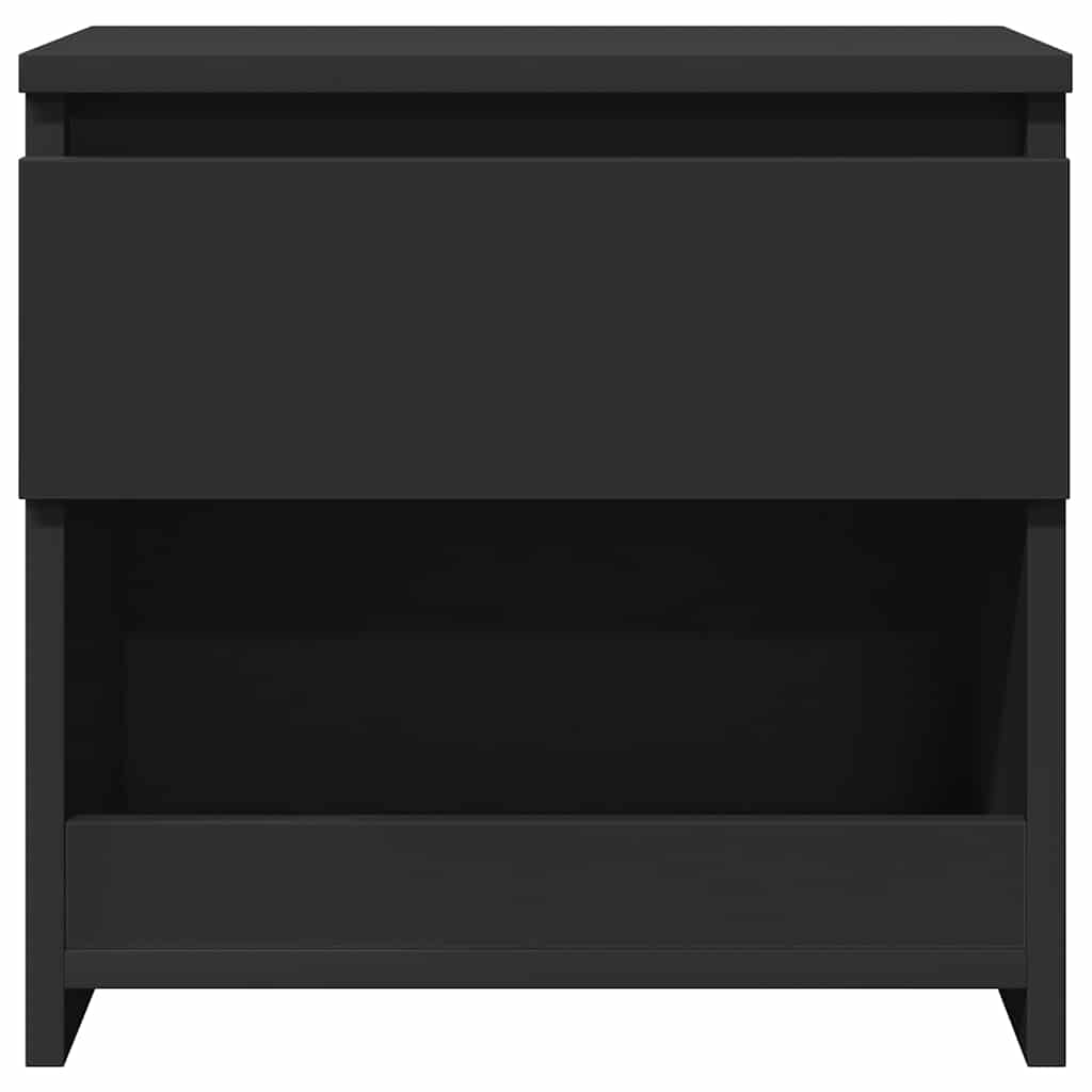 vidaXL Κομοδίνα 2 τεμ. Μαύρα 40 x 30 x 39 εκ. Επεξ. Ξύλο