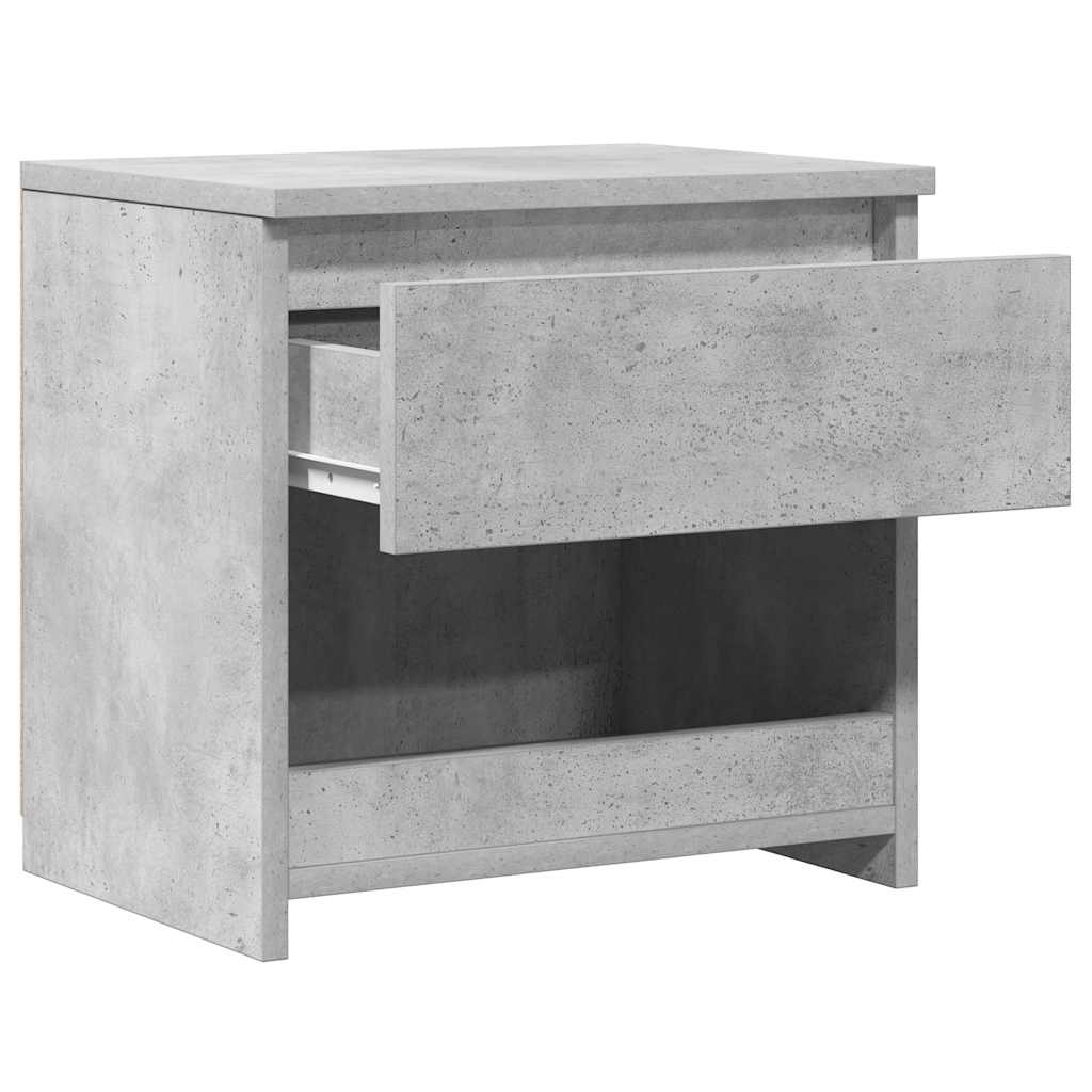 vidaXL Κομοδίνα 2 τεμ. Γκρι Σκυροδέματος 40 x 30 x 39 εκ. Επεξ. Ξύλο