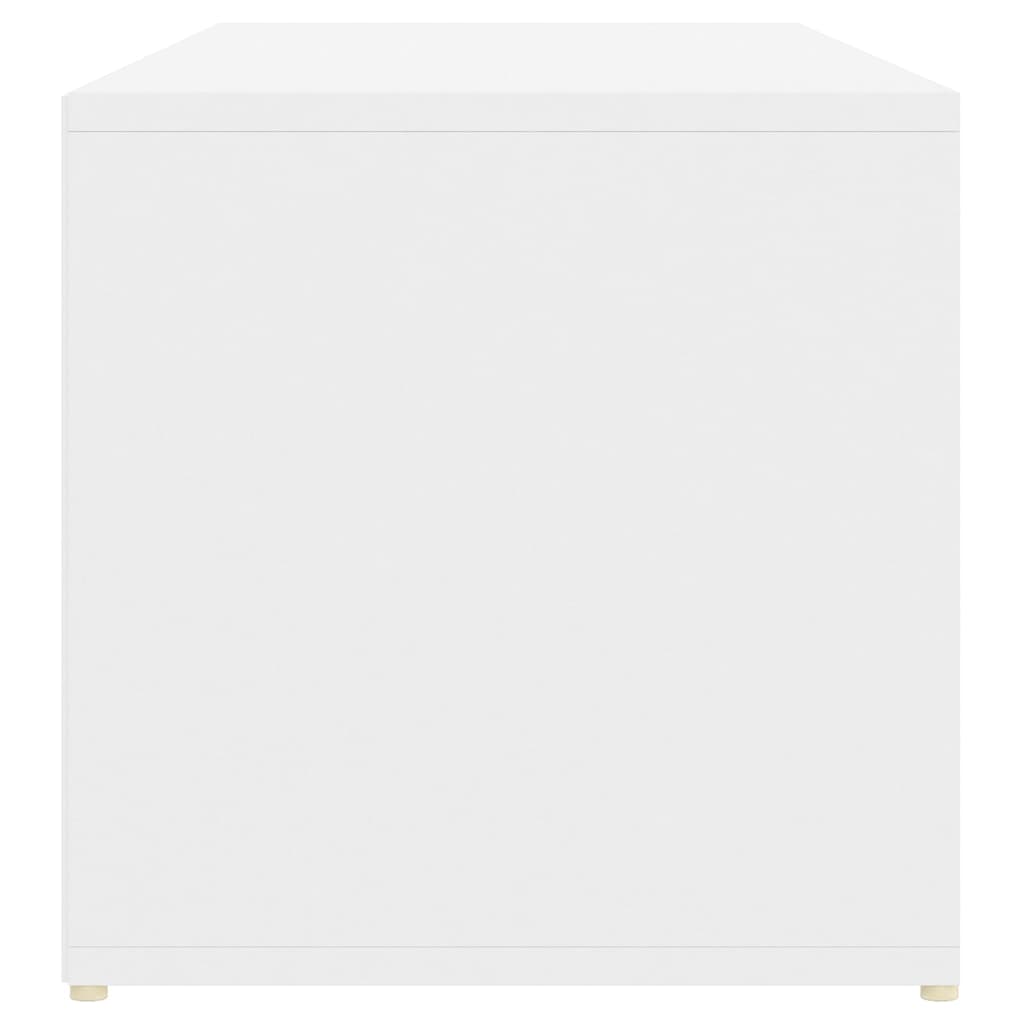 vidaXL Πάγκος Αποθήκευσης Παπουτσιών Λευκός 105x35x35 εκ. Επεξ. Ξύλο