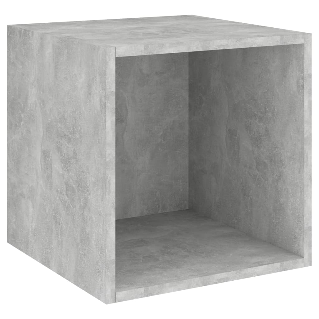 vidaXL Ντουλάπια Τοίχου 2 τεμ. Γκρι Σκυρ. 37x37x37 εκ. από Επεξ. Ξύλο