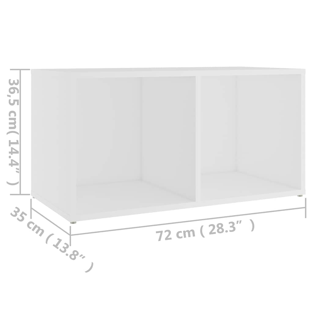 vidaXL Έπιπλο Τηλεόρασης Λευκό 72 x 35 x 36,5 εκ. από Επεξ. Ξύλο