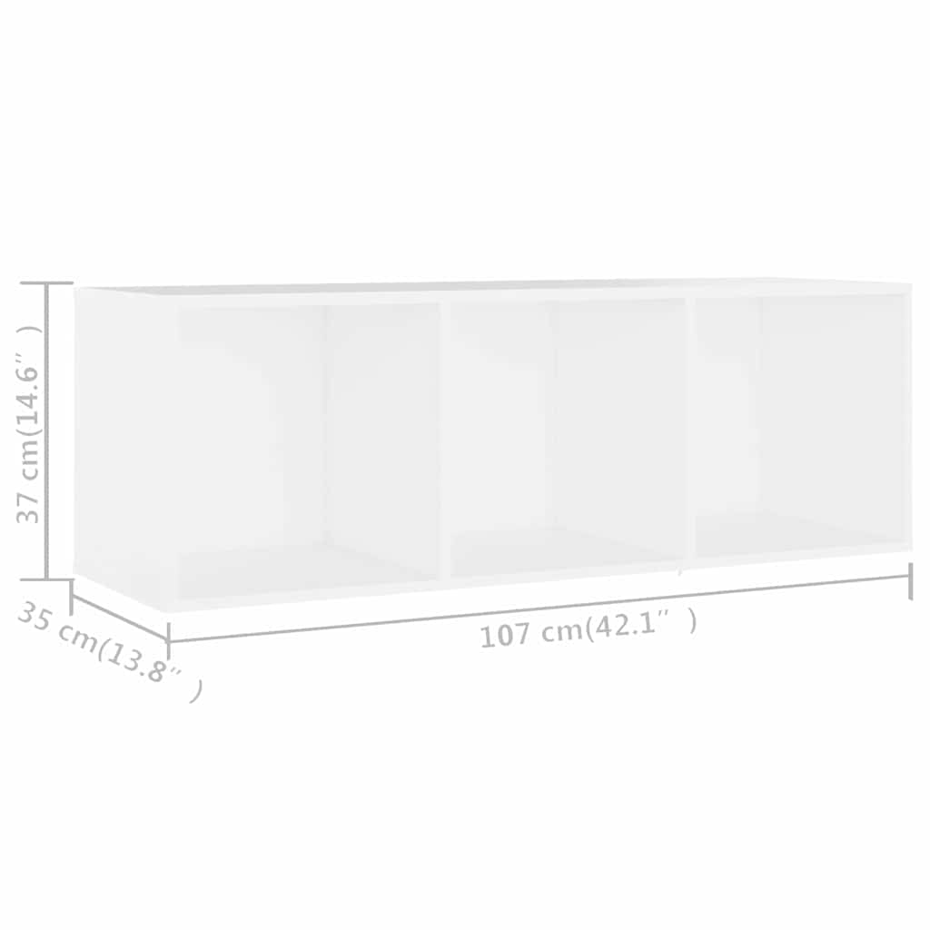 vidaXL Έπιπλο Τηλεόρασης Λευκό 107 x 35 x 37 εκ. Μοριοσανίδα