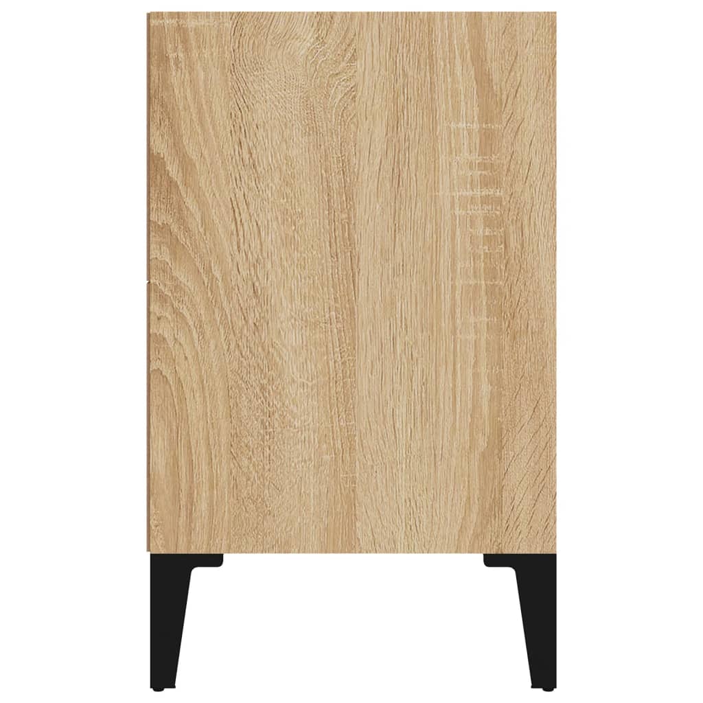 vidaXL Κομοδίνο Sonoma Δρυς 40 x 30 x 50 εκ. με Μεταλλικά Πόδια