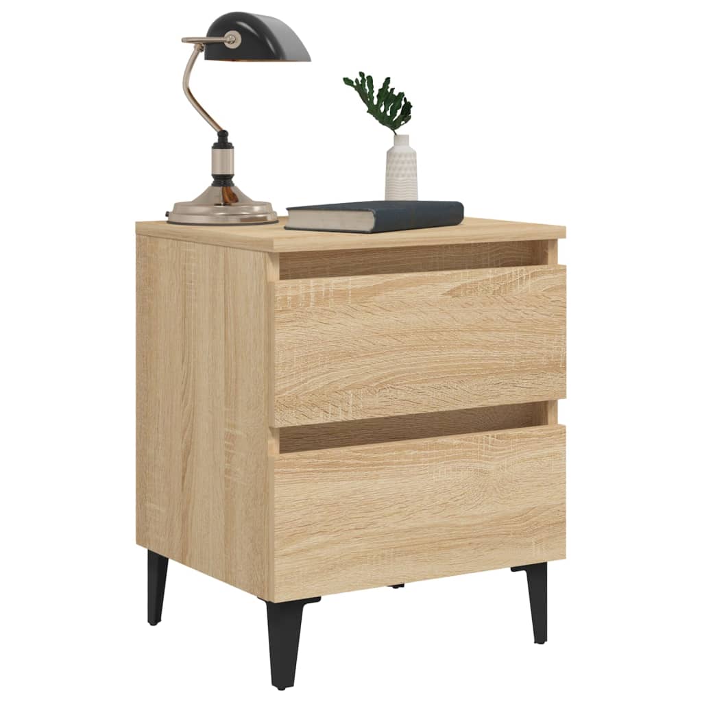vidaXL Κομοδίνο Sonoma Δρυς 40 x 35 x 50 εκ. από Επεξ. Ξύλο