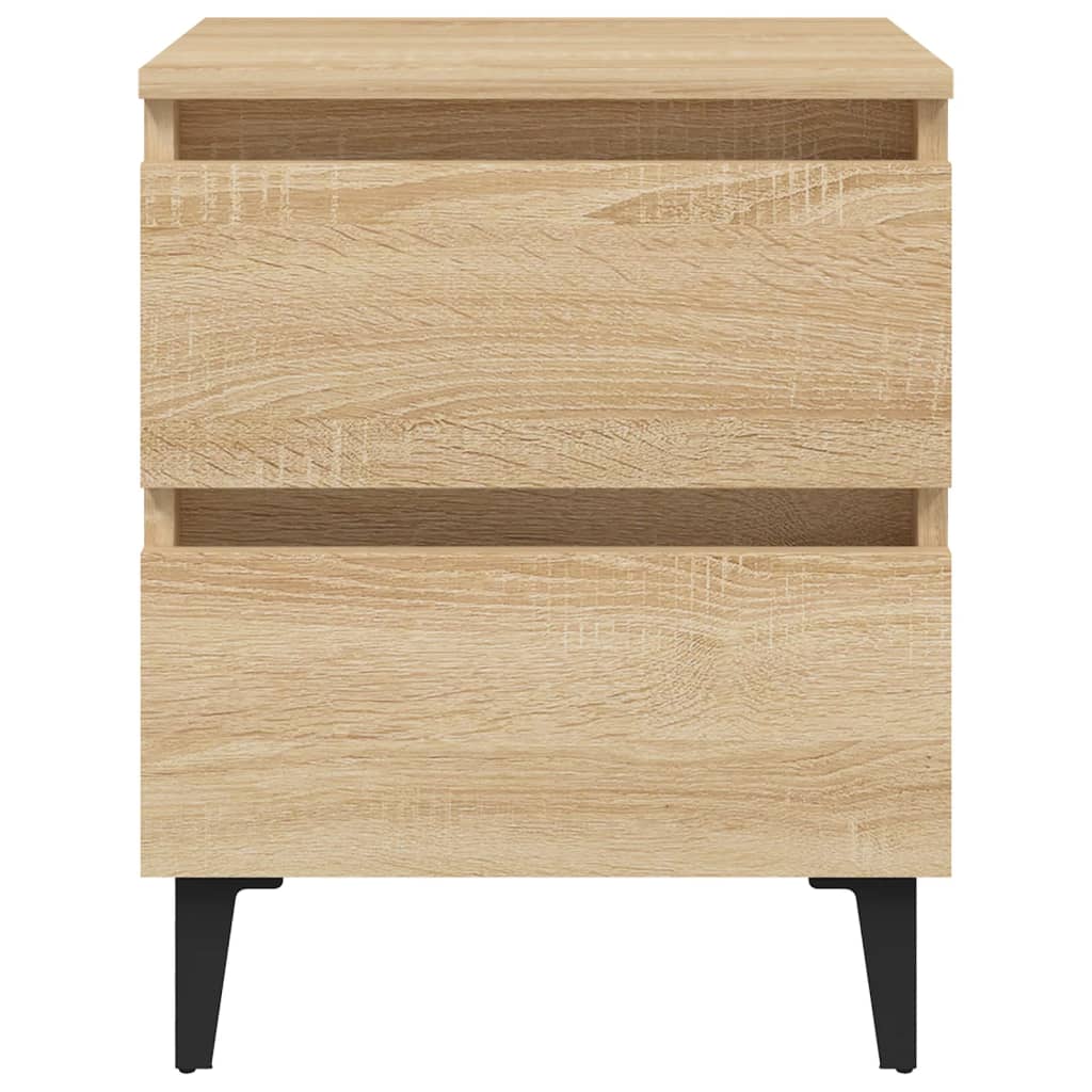 vidaXL Κομοδίνα 2 τεμ. Sonoma Δρυς 40 x 35 x 50 εκ. από Επεξ. Ξύλο