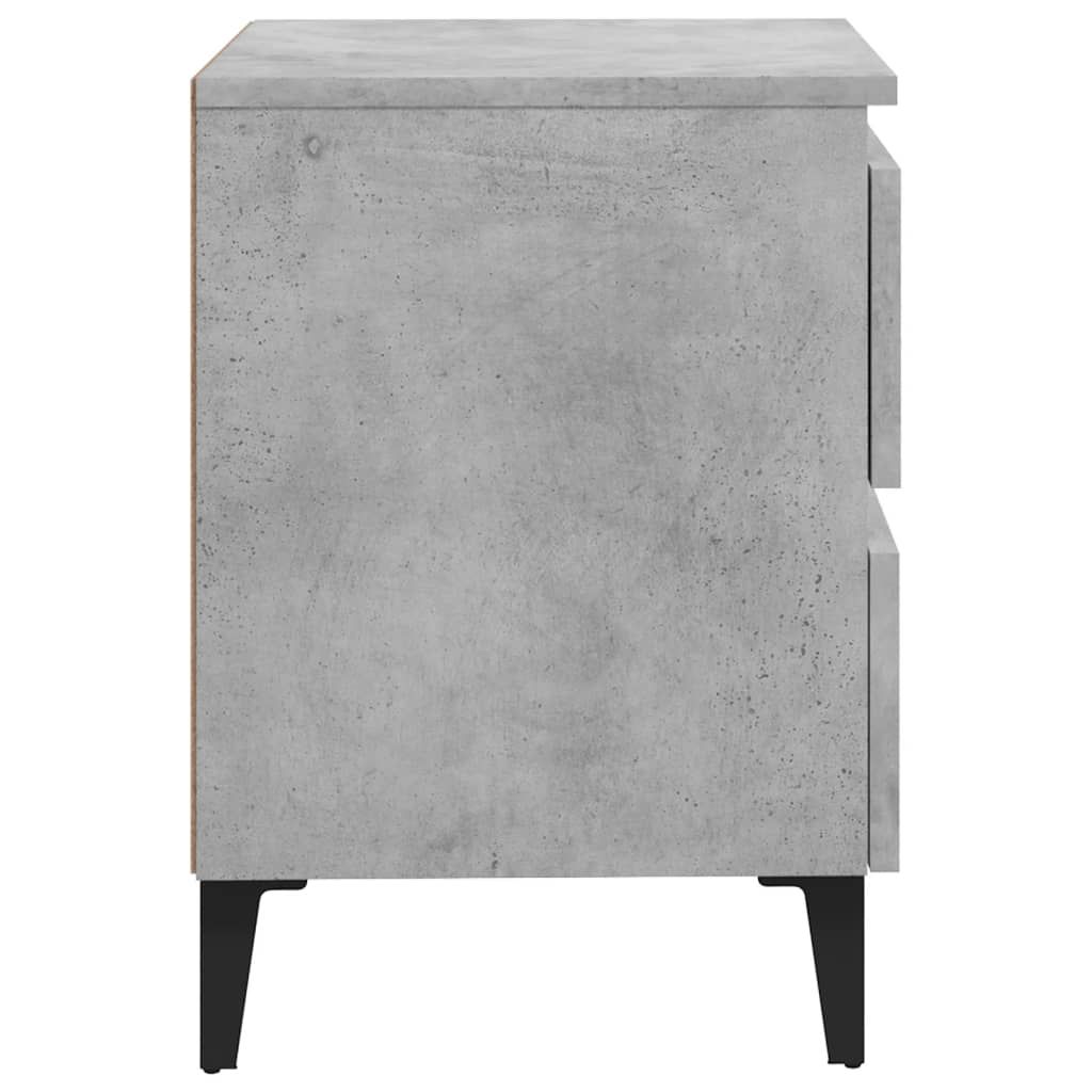 vidaXL Κομοδίνο Γκρι Σκυροδέματος 40 x 35 x 50 εκ. από Επεξ. Ξύλο