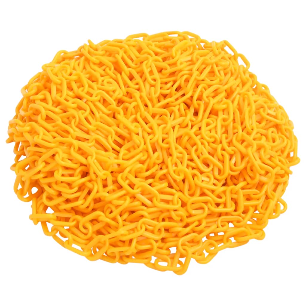 vidaXL Αλυσίδα Σήμανσης Κίτρινη 100 μ. Ø8 χιλ. Πλαστική