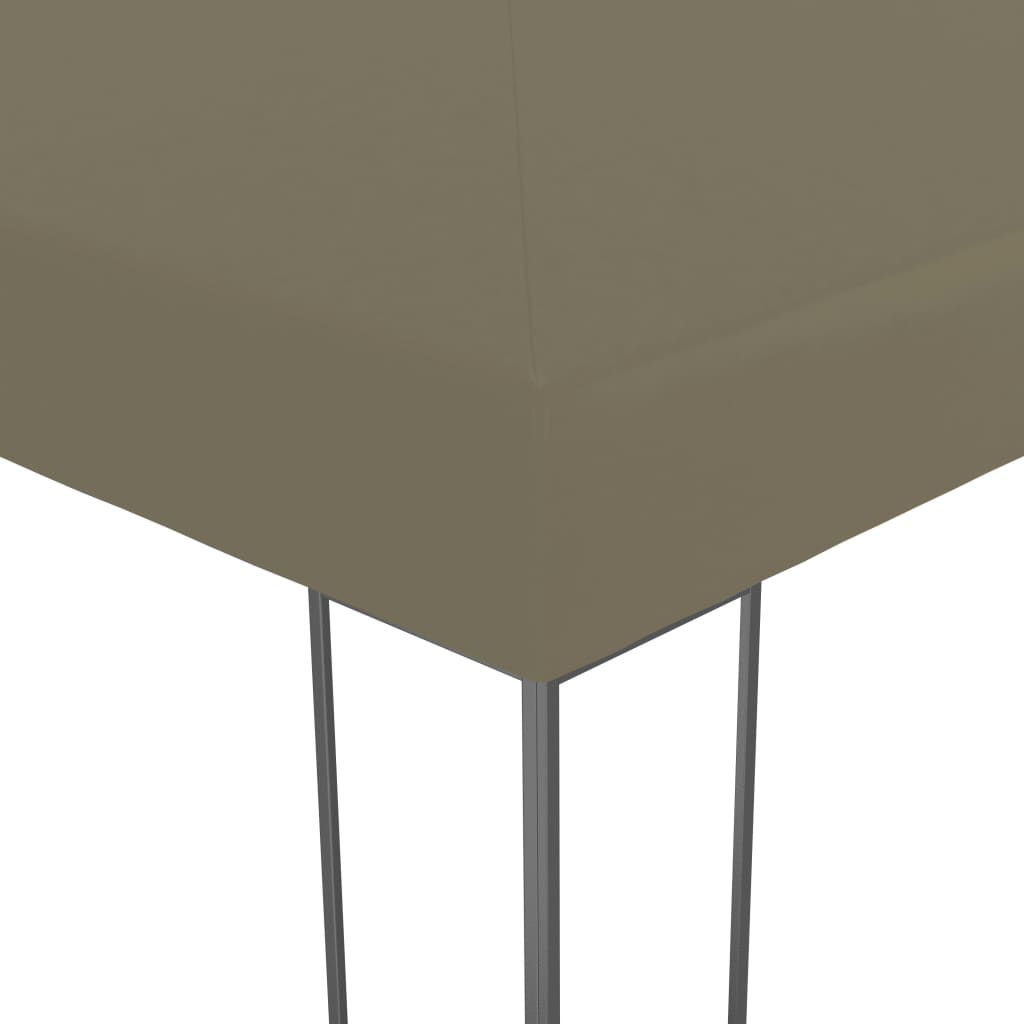 vidaXL Κιόσκι με Φωτάκια LED Taupe 3 x 3 μ.