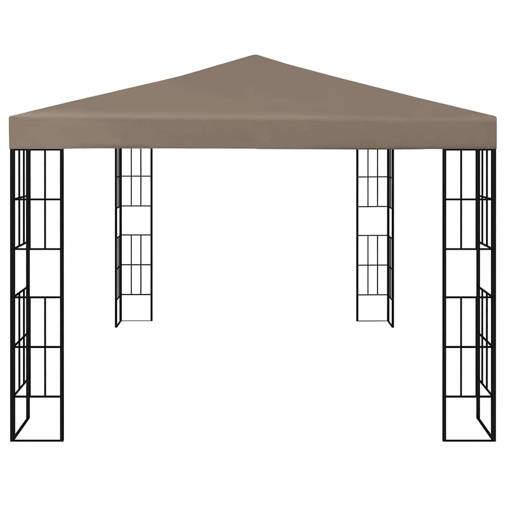 vidaXL Κιόσκι με Φωτάκια LED Taupe 4 x 3 μ.