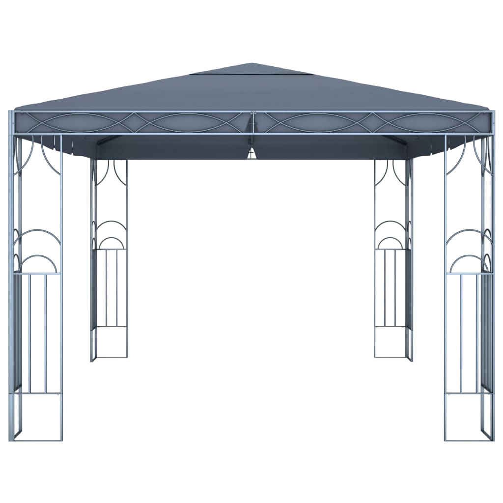 vidaXL Κιόσκι με Φωτάκια LED Ανθρακί 400 x 300 εκ.