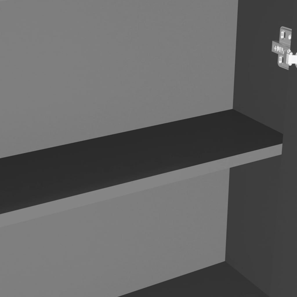 vidaXL Ντουλάπι Μπάνιου με Καθρέφτη Ανθρακί 60 x 15 x 75 εκ. από MDF