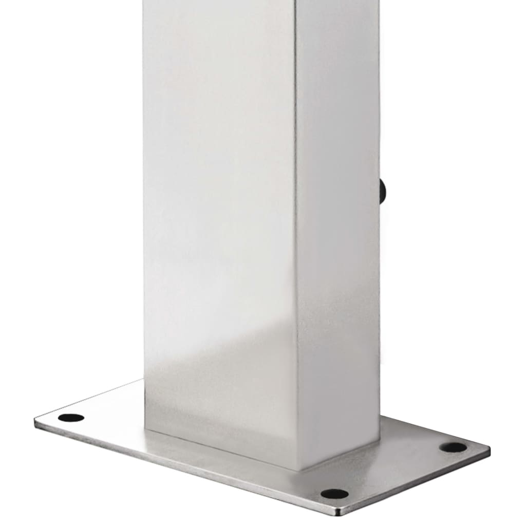 vidaXL Ντουζιέρα Κήπου με Γκρι Βάση 225 εκ. από Ανοξείδωτο Ατσάλι