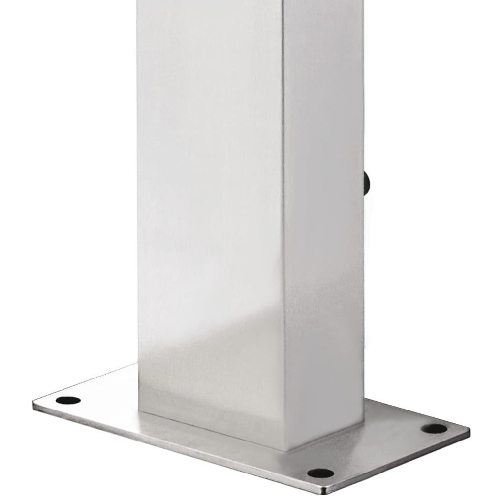 vidaXL Ντουζιέρα Κήπου με Γκρι Βάση 225 εκ. από Ανοξείδωτο Ατσάλι