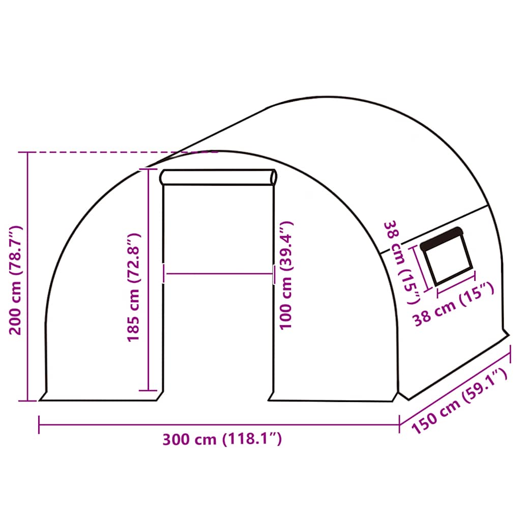 vidaXL Κάλυμμα Θερμοκηπίου Ανταλλακτικό Διάφανο (4,5 μ²) 3x1,5x2 μ.