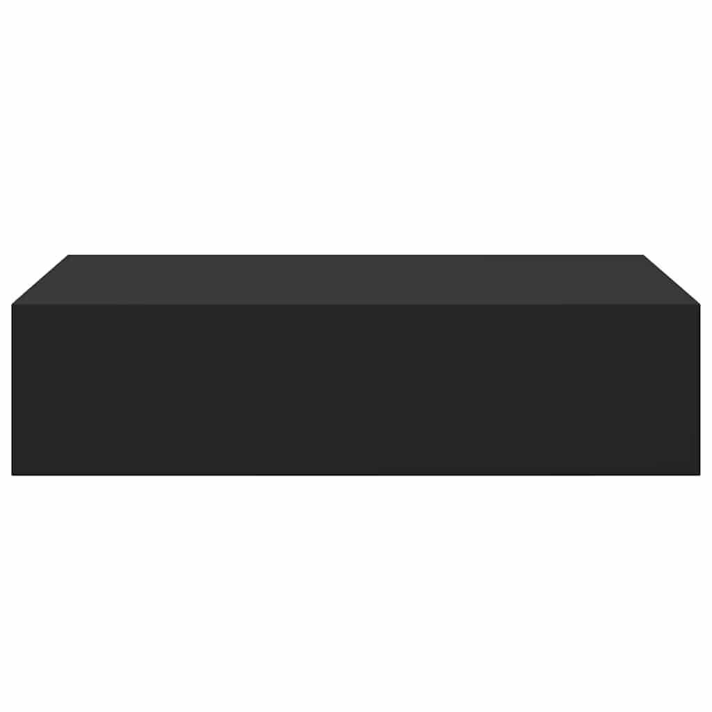 vidaXL Ράφι Επιτοίχιο με Συρτάρι Μαύρο 40 x 23,5 x 10 εκ. από MDF