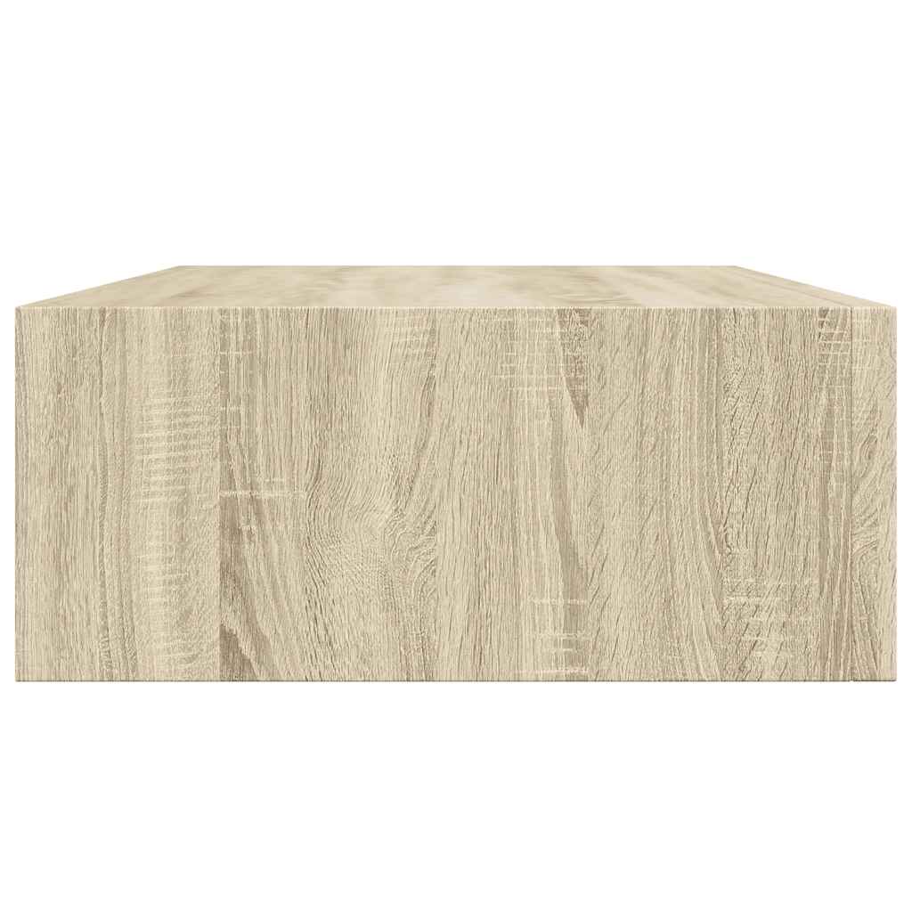 vidaXL Ράφια Τοίχου με Συρτάρια 2 Τεμ. Χρώμα Δρυός 40x23,5x10εκ. MDF