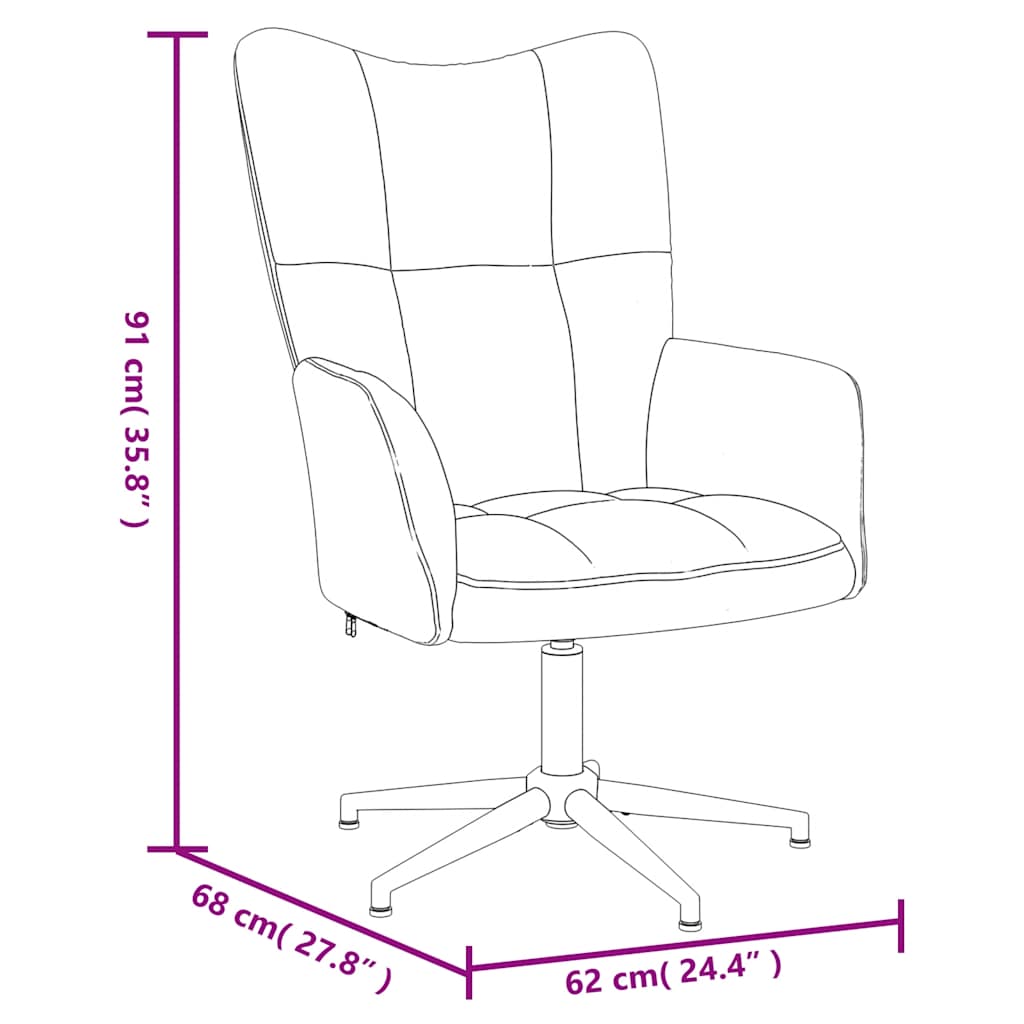 vidaXL Πολυθρόνα Relax Μαύρη Βελούδινη